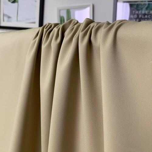 White waxberry 140cm 330g/m Khaki anti-wrinkle stretch yarn card fabrics clothes Garment sewing materials Free shipping