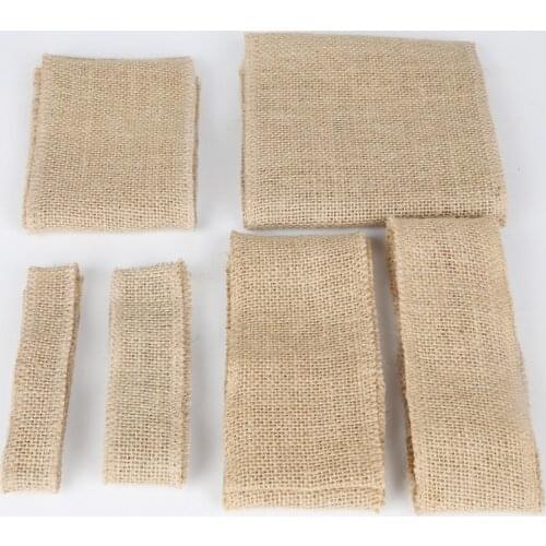 Natural Jute Burlap Hessian Lace Ribbon Christmas Vintage Wedding Party Celebration Ribbons Christmas Gift Wrapping 2.5cm-15cm