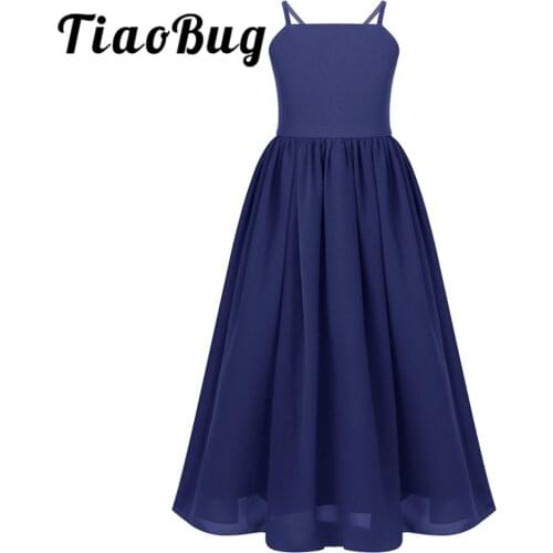 Summer Girls Princess Dress Floor Length Spaghetti Straps Backless Kids Flower Girl Party Dresses For Wedding Birthday De Festa