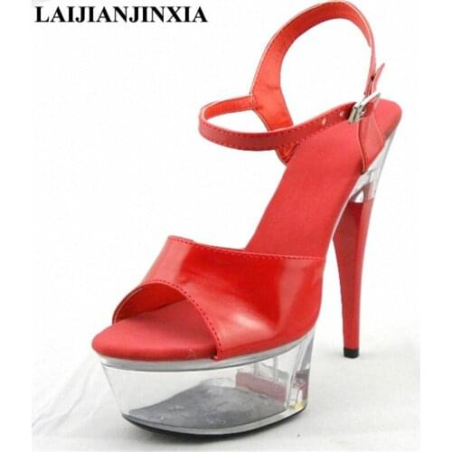 New Women 15cm High Heels Platform Sandals Night Club Party Dress Dancing Shoes Pole Dance Shoes