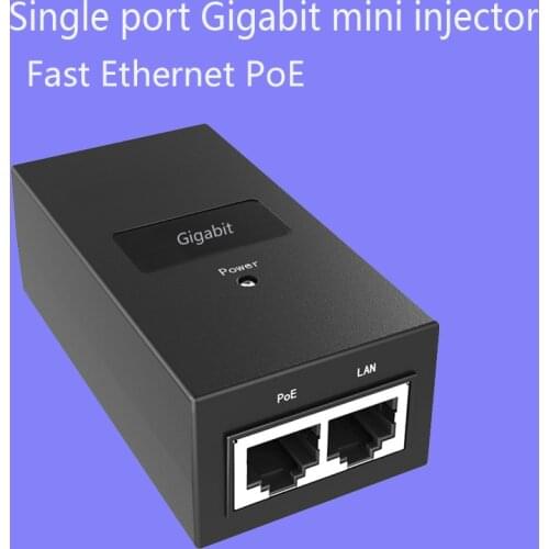 Single Port Gigabit PoE injector, PoE Midspan with power input AC100-240V and output 48V