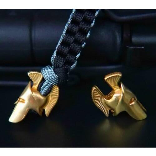 Outdoor Knife Pendant Beads Brass Paracord Bracelet EDC Accessories Survival DIY Pendant for Falling Knife Lanyard High Quality