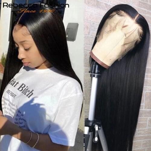 13x6 Lace Front Human Hair Wigs For Black Women Remy Brazilian Straight 360 Lace Frontal Wigs Pre plucked Hairline 30 inch