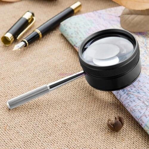 20set Portable Handheld Magnifying Jewelry Glass Opticals For Watch Helping Hand Repair Tool Handle Loup Magnifier Lampe Loupe