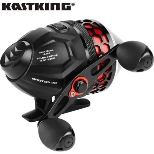 KastKing Brutus Fishing Reel 4.0:1 Gear Ratio 5+1 Ball Bearing 5kg Max Drag Fishing Coil Spincast Reel With 10LB Fishing Line