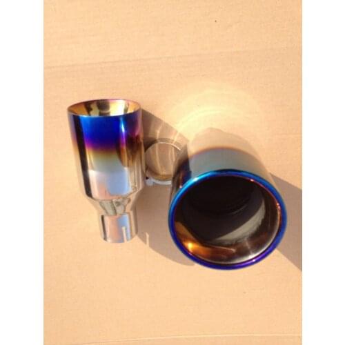 Inlet51/54/57/60mm outlet89/101mm universal 304 steel exhaust tip exhaust pipe muffler