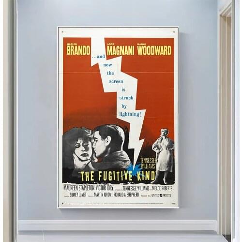 V0805 The Fugitive Kind Vintage Classic Movie Wall Silk Cloth HD Poster Art Home Decoration Gift