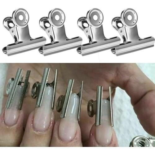 1pc C Curve Nail Pinching Clips Steel Acrylic Nail Pincher Tool For Glass Fiber Fiberglass Nail Extension Nail Art