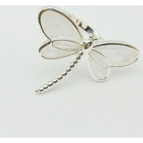 10pcsHigh-end hotel dragonfly napkin ring napkin buckle napkin ring alloy mouth cloth ring