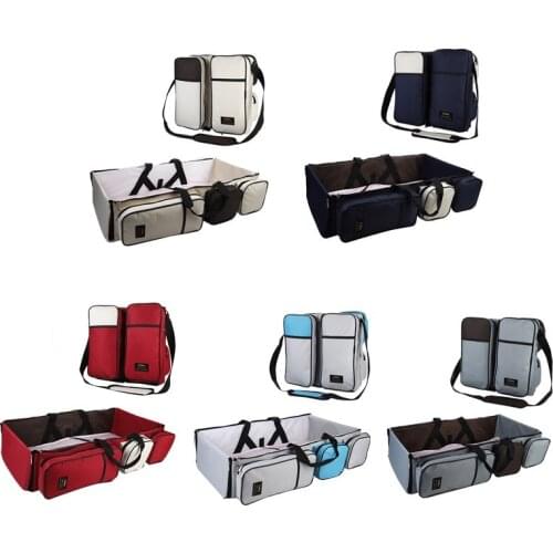 2 In 1 Baby Diaper Bag Large Capacity Nappy Bag Multifunction Baby Travel Backpack Foldable Nursing Bag for Baby Care