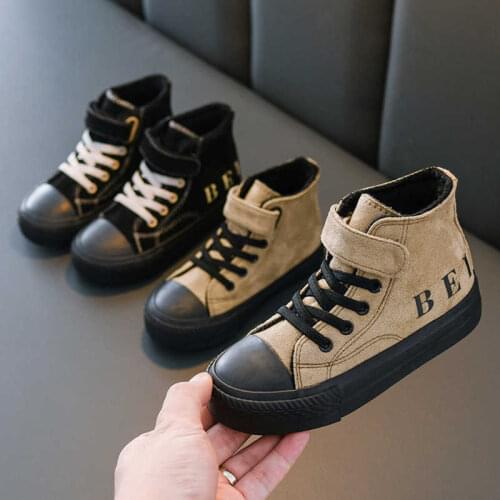 2021 Winter Fashion Winter Shoes Canvas Sneakers Childrens Shoes Sneakers Comfortable Boys Shoes Girls Boots Sneakers