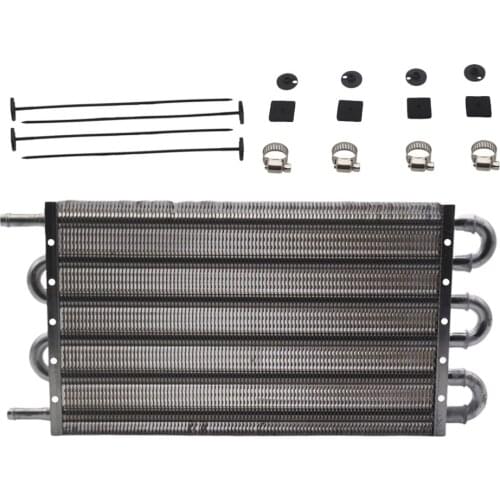 6 Row 6AN Universal Aluminum Racing Engine Transmission Oil Cooler Kit