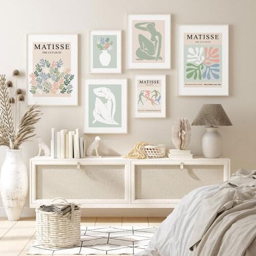 Matisse Abstract Poster Sage Green Art Print Minimalist Canvas Painting Modern Gallery Wall Picture For Living Room Home Decor