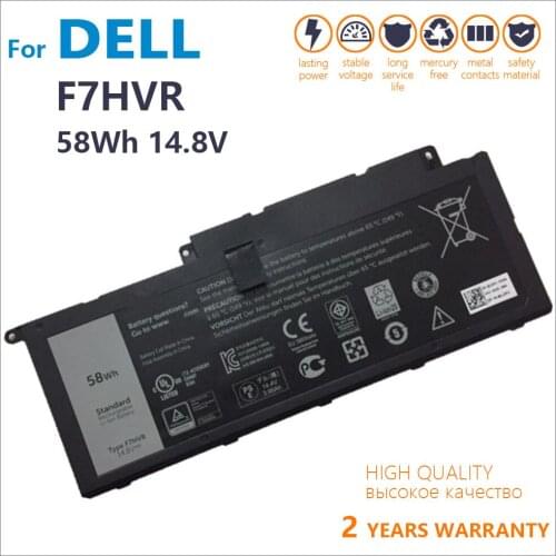 Genuine New Batteria 062VNH G4YJM T2T3J 4ICP5/67/90 F7HVR Laptop Battery For DELL For Inspiron 15 7537 17 7737 14.8V 58Wh