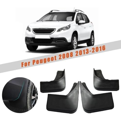 Car Mud Guards For Peugeot 2008 2013 2014 2015 2016 Splash Guards Over Fender Kit Car Styling Fender Accessories 4Pcs