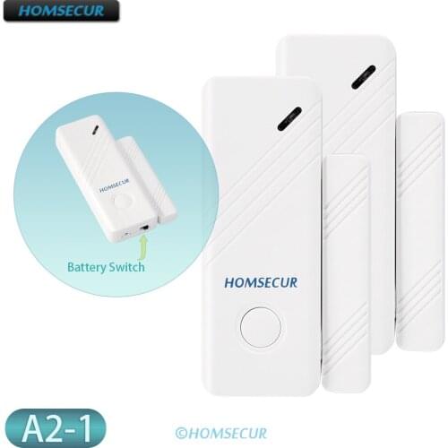 HOMSECUR A2-1 2pcs 433MHz Wireless Door/Window Sensors For HOMSECUR GSM Alarm System