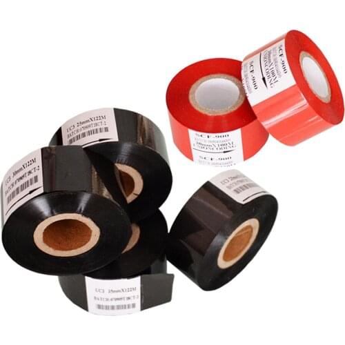 Black Width 35mm length 120M hot numbering stamp ribbon foil for packing plastic bags