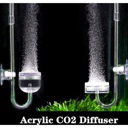 Aquarium CO2 Diffuser Acrylic Tank Reactor Solenoid Regulator Moss CO2 Bubble Atomizer for Fish Tank