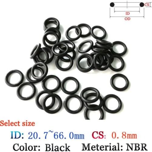 CS0.8 ID20.7-66.0mm Fluoro ubber O-Ring Washer Seals Plastic gasket Silicone ring film oil and water seal gasket NBR material