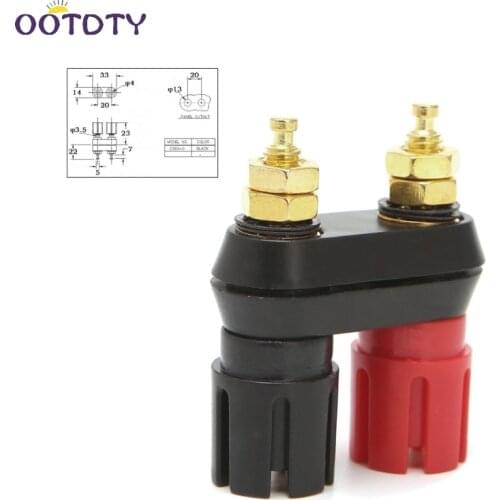 Dual 4mm Banana Plug Jack Socket Binding Post for Speaker Amplifier Terminal