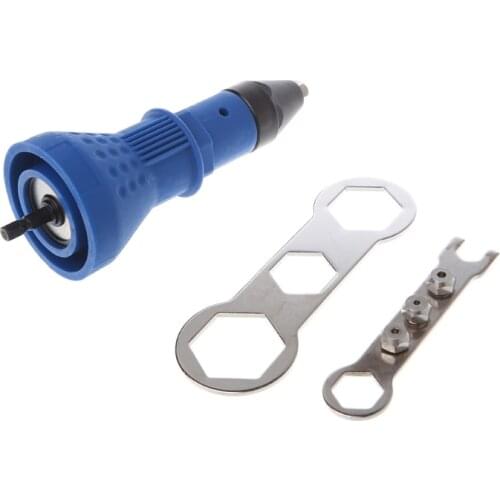 Electric Rivet Gun Tool Nut Riveting Insert Hand Pop Drill Cordless Heavy Duty