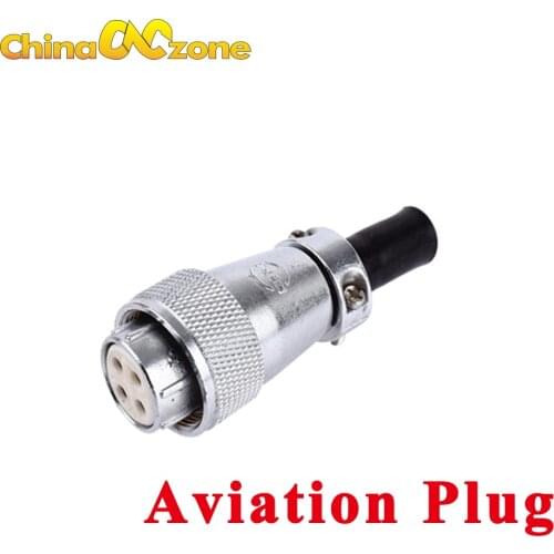 CNC engraving DIY machine spindle motor aviation plug connector H20-4 core ceramic plug fit for CNC 2.2KW Spindle Motor