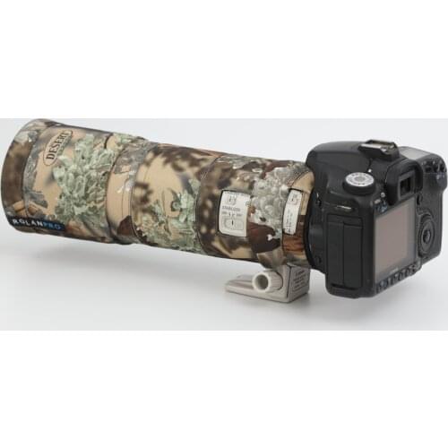 ROLANPRO Waterproof Lens Camouflage Coat Rain Cover for Canon EF 300mm F/4 L IS USM Lens Protective Case Protection Sleeve