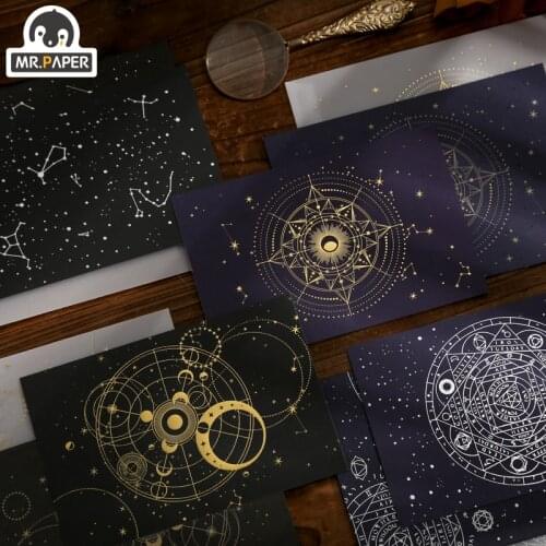 3 Pcs/set 4 Designs Galaxy Universe Series Envelopes with Bronzing Letter Paper Hand Account DIY Decoration Material Envelopes