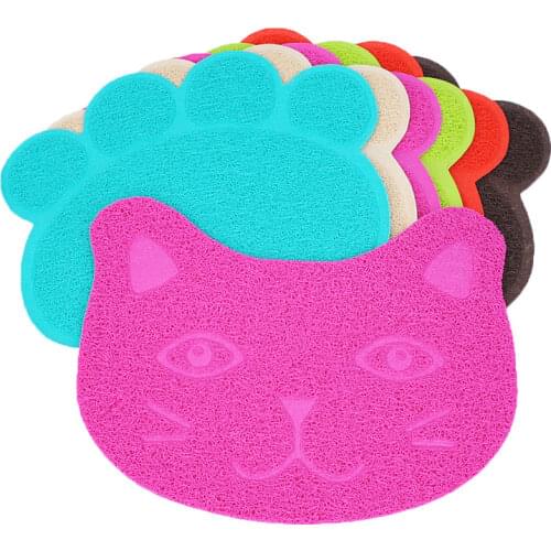 Waterproof Pet Mat High Resilience Fiber Cat Litter Layer Small Dog Bed Pad Kitten Face Pet Product Toilet Mat Cats Accessories