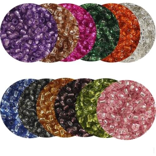 1000Pcs 12/0 2mm Silver Lined Color Round Glass Seed Garment beads Czech Spacers Beads For Sewing Needlework Jewelry Making