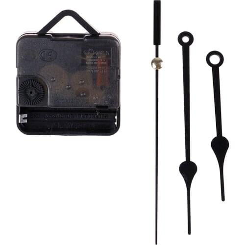 1set Clock Mechanism Parts Classic Hanging DIY Black Quartz Watch Silent Wall Clock Movement Quartz repair Movement with needles