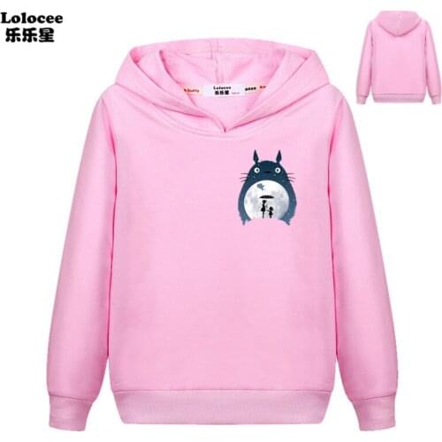 Totoro Cute Anime Harajuku Hoodies Funny Cartoon Girls Graphic Kawaii Hoody Sweatshirt Kids Fashion Basic Coat
