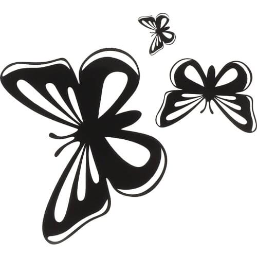 Beautiful Butterflies Car Stickers Fashion Styling Decorate PVC Customizable Colors Auto Body Window Accessories Decal 15CM*13CM