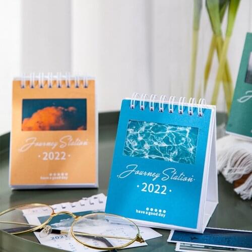 2022 Mini Desktop Calendar Journey Vending Station Daily Scheduler Table Planner Monthly Daily Agenda Organizer Calendar Board