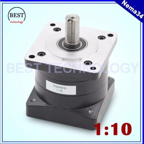 Nema34 Motor Planetary Reduction Ratio 1:10 planet gearbox 86mm motor speed reducer, High Torque high quality