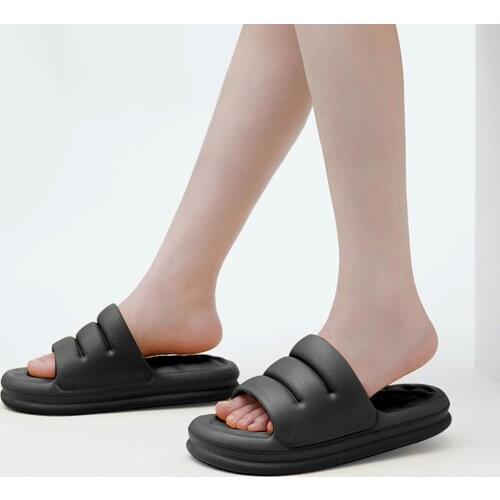 Mute EVA Sofa Slides Women Thick Sole Soft Indoor Slippers Women Anti-slip Sandals Men Summer Platform Women Bath Shoes 2021