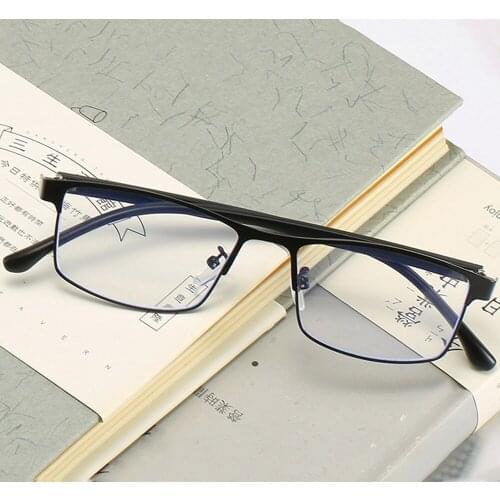 [Two Pairs]Ultralight Reading Glasses Women Men Rectangle Bendable Full-rim Frame Spring Hinges Anti Blu Anti Faitgue 1 2 3 to 4