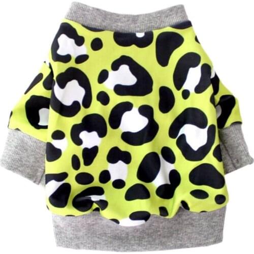 Dog Clothes Soft T-shirt Puppy Vest Leopard Printed Skin-friendly Pet Clothing Suitable for Small Medium-sized Dog Custumes