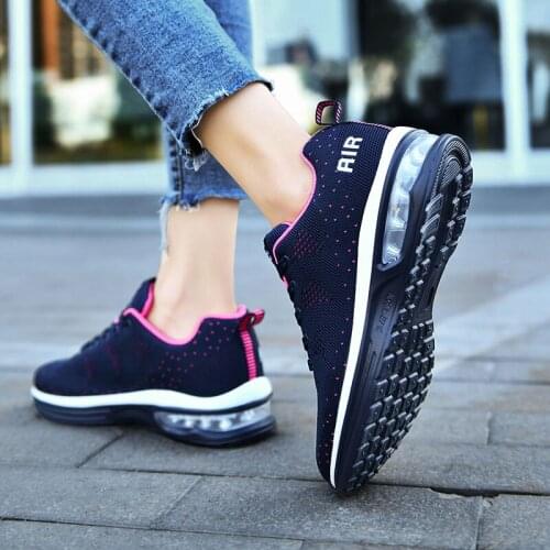 Sport Shoes For Women Air Cushion Jogging Sneakers Breathable Mesh Gym Shoes Light Non-slip Walking Athletic Shoes Running Shoes