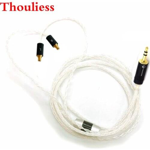 Thouliess Hi-End 8 Cores 7N OCC Silver Plated Headphone Upgrade Cable For IE500 PRO IE400 PRO IE400PRO IE500PRO Headphones