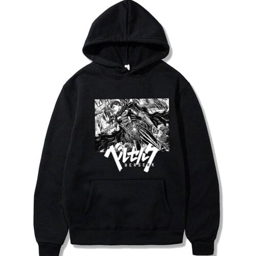 Anime Print Hoodies Long Sleeve Loose Casual Tops Berserk Hoodie Men Hoodies Male