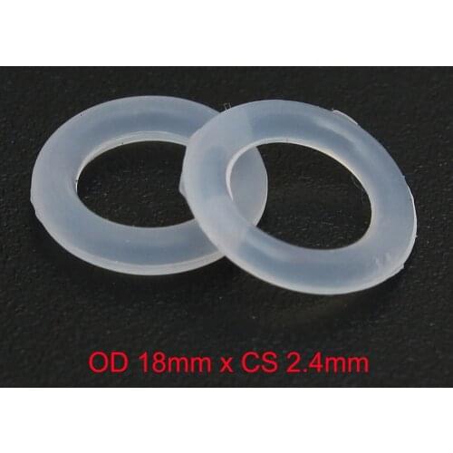 OD 18mm x CS 2.4mm SILICONE Rubber Washers Gasket High Temperature O Ring O-Ring