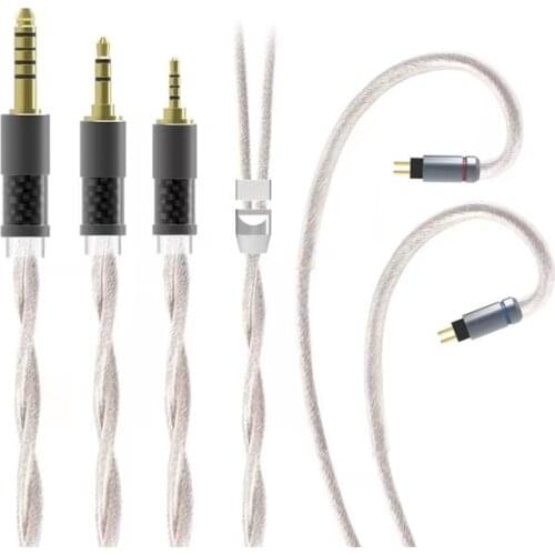 TRI 2 Core Grace-S High-end Earphone Upgrade Cable Silver-plated and Pure Cooper 2.8mm outer Diameter 2.5/3.5/4.4mm Plug Types