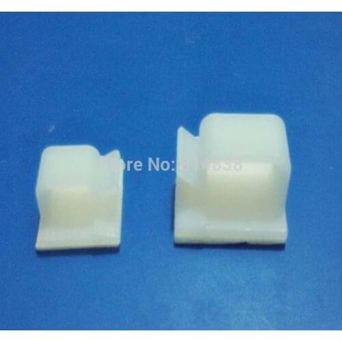 Wkooa WCL-1258 White Nylon Plastic Self Adhesive Tie Mount Wire Saddle Side Entry 500 Pcs