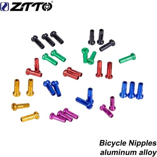 ZTTO Bicycle Nipples 14G 2.0 14mm 2.0mm High strength Aluminum alloy Spokes Black Red Blue Gold Green Purple Nipple