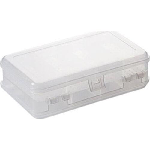 1*Jewelry Box 15 * 9 * 4.5cm Double-layer Jewelry Box With Lid Plastic Transparent Earrings Storage Box In Stock