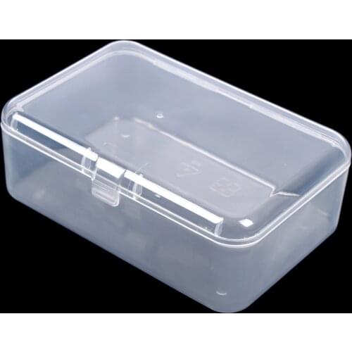 1pc Plastic Transparent Small Clear Store Box With Lid Storage Box Collection Container Case Jewelry Finishing Accessories