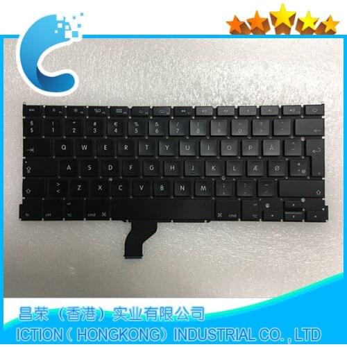 10pcs/lot Brand New A1502 keyboard For MacBook Pro Retina 13.3" A1502 Danish Denmark keyboard 2013 2014 2015 Years