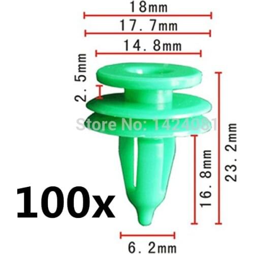 100 Pcs for Cirrus, for WJ Grand Cherokee Stratus 1995-On 6503204 Nylon Trim Panel Rivet Retainer Clip