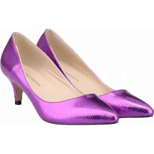 2020 womens high heels sexy bridal party mid-heel heels pointed pump high heels womens shoes large size 35-42